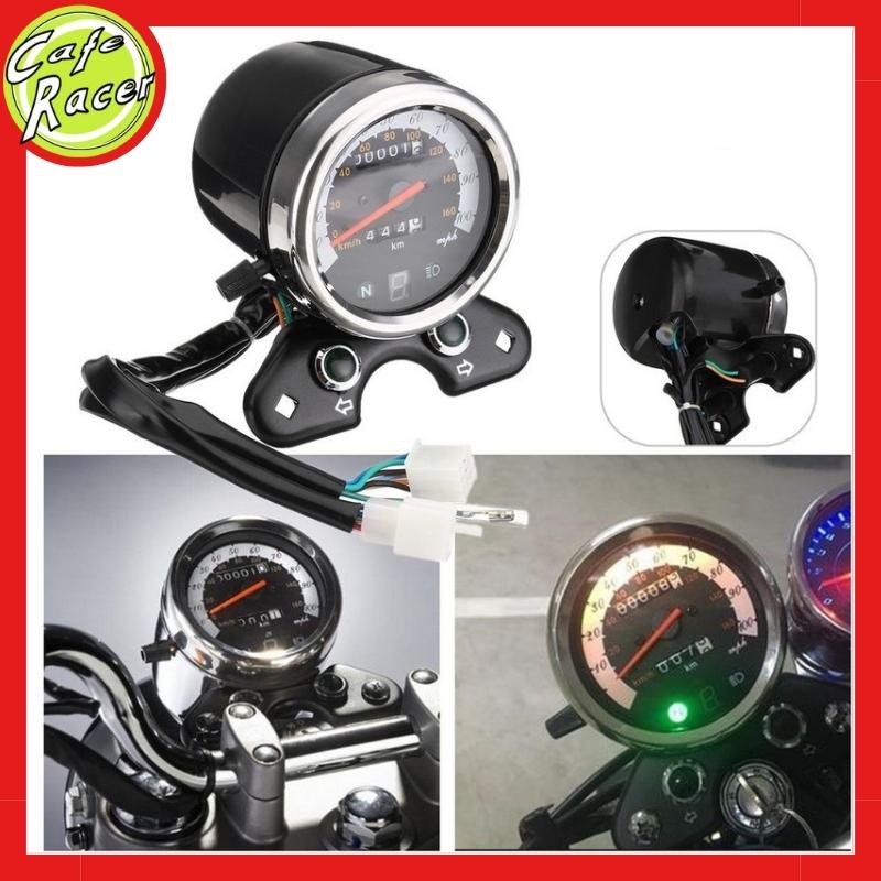 Đồng hồ đo km cao cấp loại lớn có báo số dành cho xe độ CAFE RACER và các dòng xe PKL