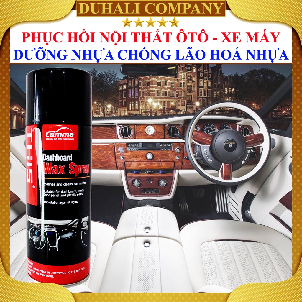 Phục Hồi Nhựa Nhám - Dưỡng Nhựa Nhám - Xịt Bóng Xe - Ghế Da, Taplo, Nội Thất Ô tô Xe Máy - KASDER DB Spray - DUHALI