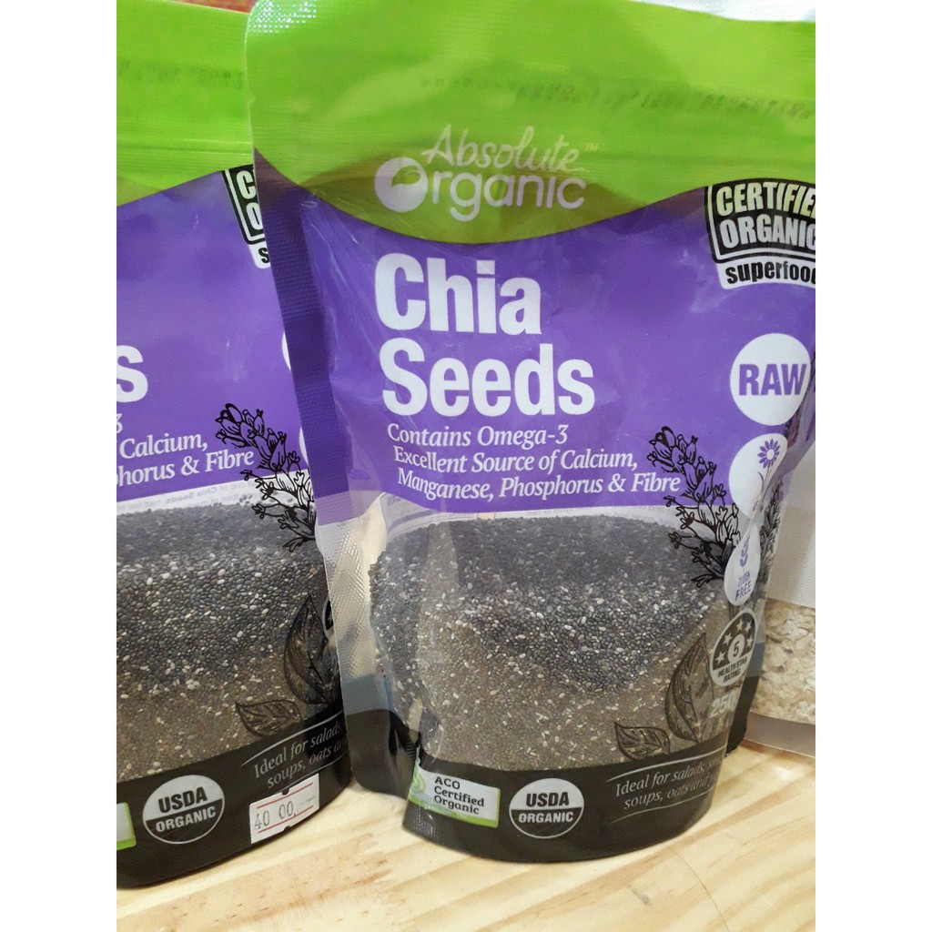 Hạt chia Úc tím Absolute Organic Chia Seeds - Túi 1Kg