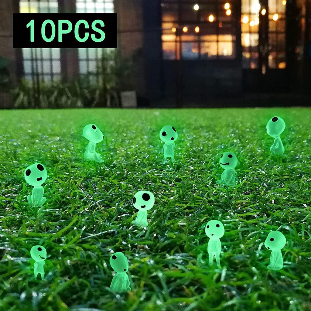 Set 10 Mô Hình Con Ma Nhựa Phát Quang Độc Đáo Trang Trí Sân Vườn