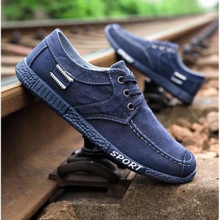 Giày lười vải Jean thời trang dành cho nam