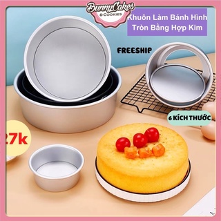 Khuôn Làm Bánh Hình Tròn Đế Rời,Khuôn Bằng Hợp Kim Nhôm 4/5/6/7/8inch