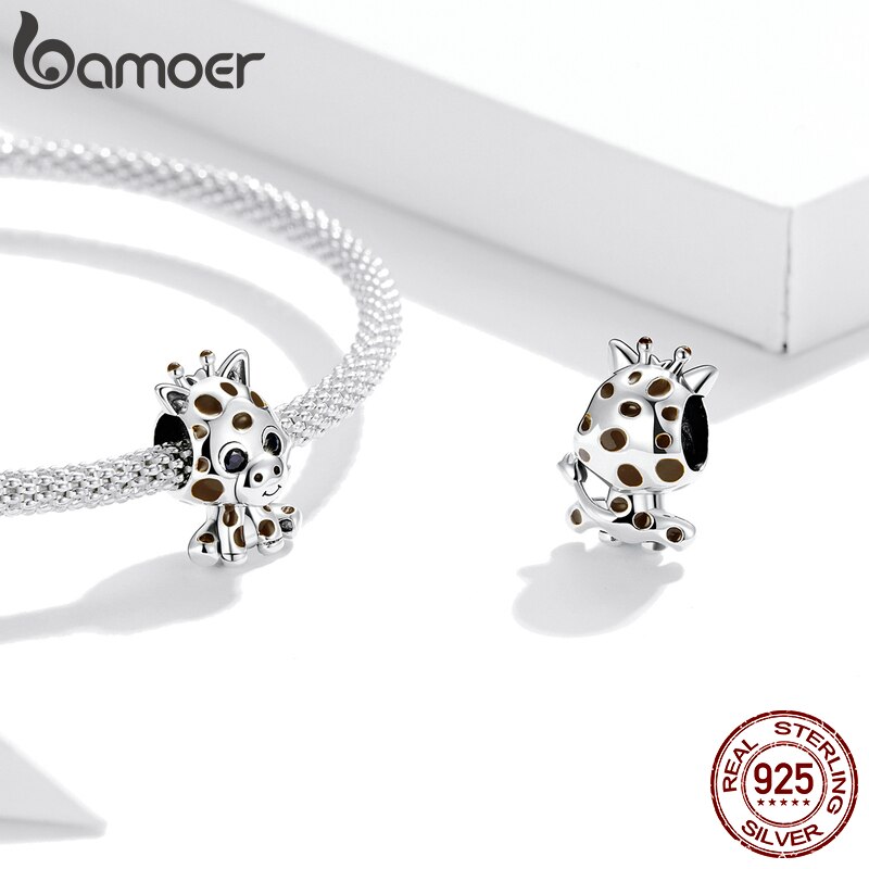 Bamoer Vòng Tay Bạc 925 Mặt Hình Hươu Cao Cổ Thời Trang Dành Cho Nữ SCC1691