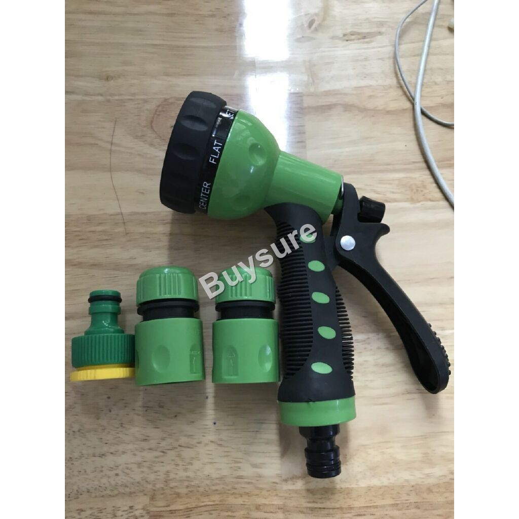 Bộ Súng xịt rửa sân vườn 7 chế độ kèm 3 giắc nối ống tự ngắt