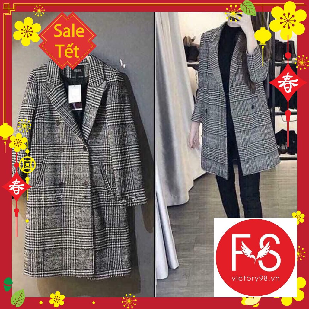 Áo Dạ Nữ Dáng Vest Kẻ Thanh Lịch_Xuống Phố Là Xinh_Hàng Quảng Châu | BigBuy360 - bigbuy360.vn