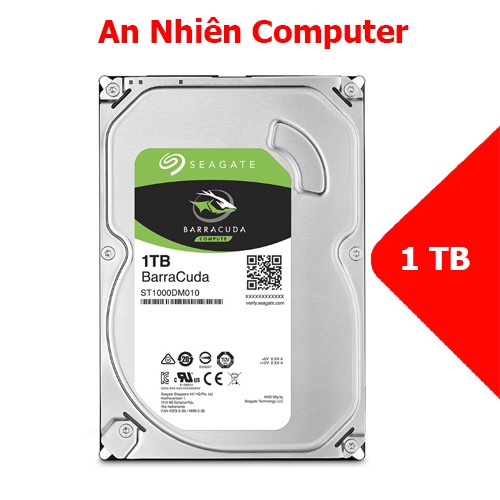 Ổ cứng HDD 3.5" Seagate Barracuda - SKyhawk 1TB SATA 7200RPM- Chính Hãng - Bảo Hành 24 Tháng 1 đổi 1- Refurbished