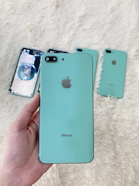 (Video + ảnh thật) VỎ SƯỜN THAY THẾ DÀNH CHO IPHONE 8 PlUS XANH MINT