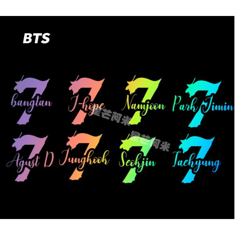 Sticker hologram dán bomb hình Bangtan mẫu mới