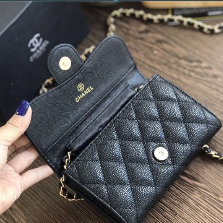 Ví cầm tay, túi mini đeo chéo mini da sần cao cấp