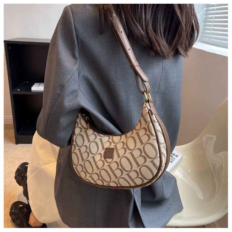 Túi Đeo JASMIN NOIR Chéo In Chữ Màu Tương Phản Thời Trang Cho Nữ