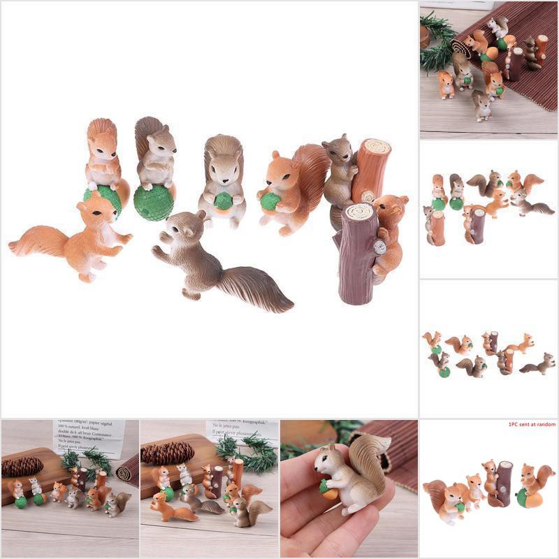 [HoMSI] DIY Squirrel Mini Miniature Fairy Garden Ornament Decor Dollhouse Accessories SUU