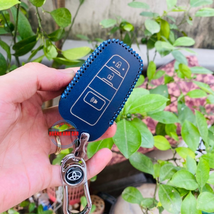 Bao da chìa khoá Toyota Corolla Cross handmade da thật, Corola Cross Khâu tay thủ công