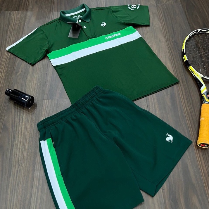 Bộ thể thao nam, đồ bộ nam Lecoq Sportif cao cấp chất liệu poly gai xịn form dáng châu Âu chuẩn