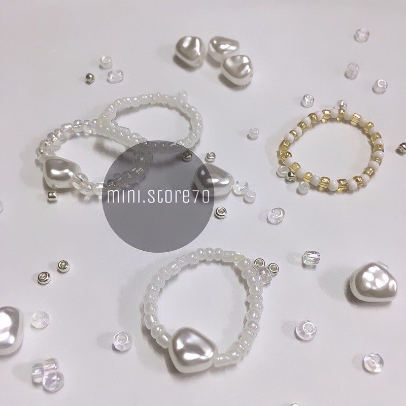 Nhẫn hạt cườm handmade [mẫu 24-27]