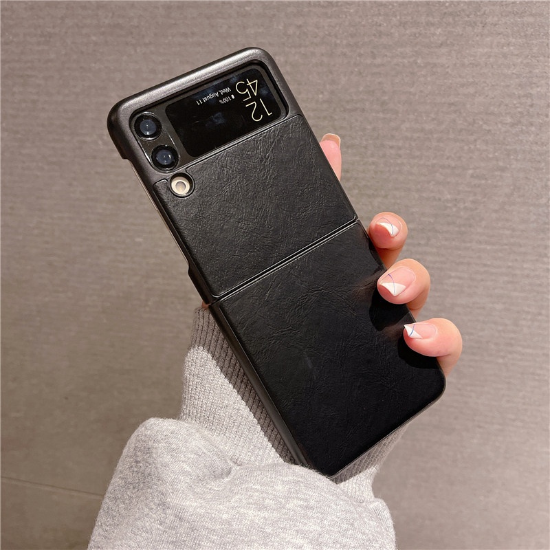 Ốp Điện Thoại Da PU Sang Trọng Chống Sốc Cho Samsung Galaxy Z Flip 3 5G Z Flip3 Zlip3