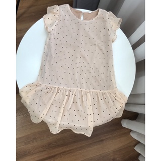 váy mẹ và bé châm bi tay bồng