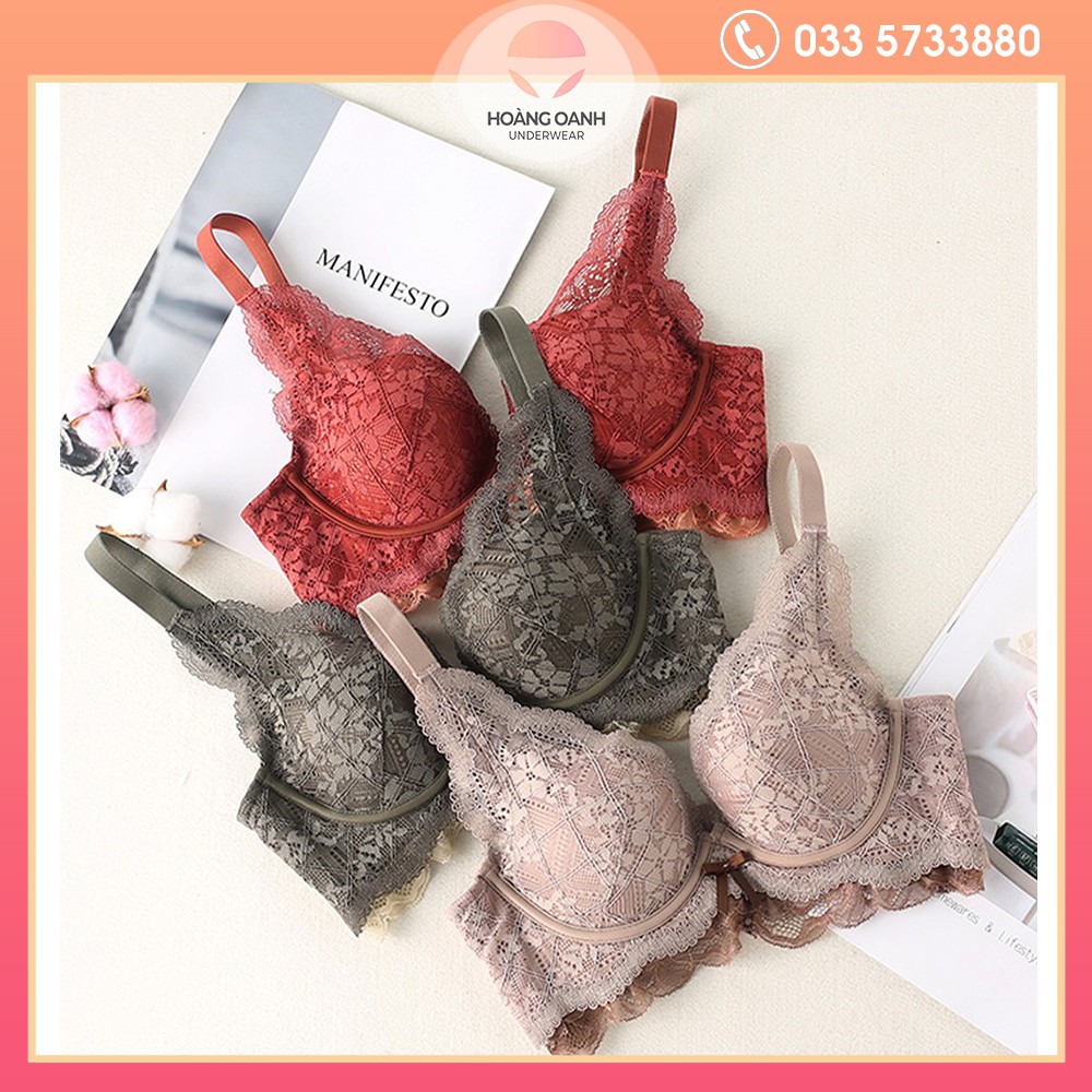 Áo lót ren nữ, áo ngực cao cấp mềm mại quyến rũ ôm người tôn dáng Hoàng Oanh Underwear mã gd03