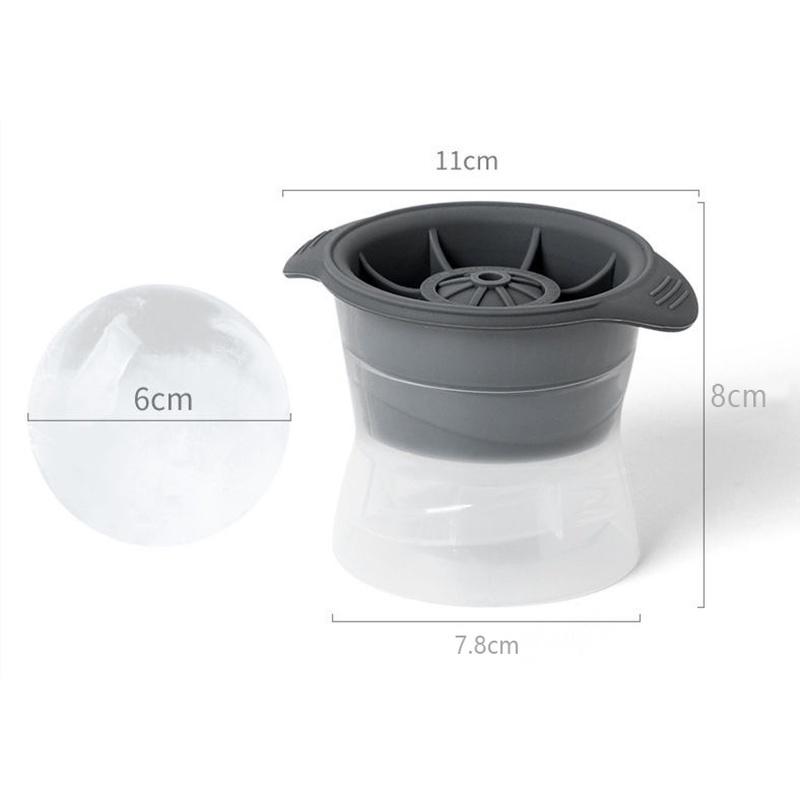 Khuôn Silicone Làm Đá Viên Hình Cầu 6cm Tiện Dụng Cho Nhà Bếp DIY