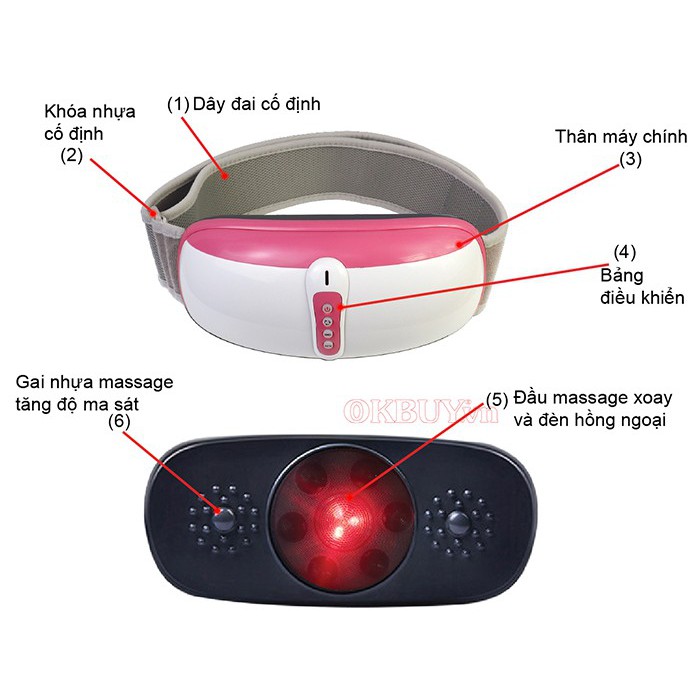 Đai Massage Giảm Mỡ Bụng Và Toàn Thân Nikio NK-169 Tích Hợp 3in1 Rung Lắc, Xoay 360 độ, Nhiệt Đèn Hồng Ngoại