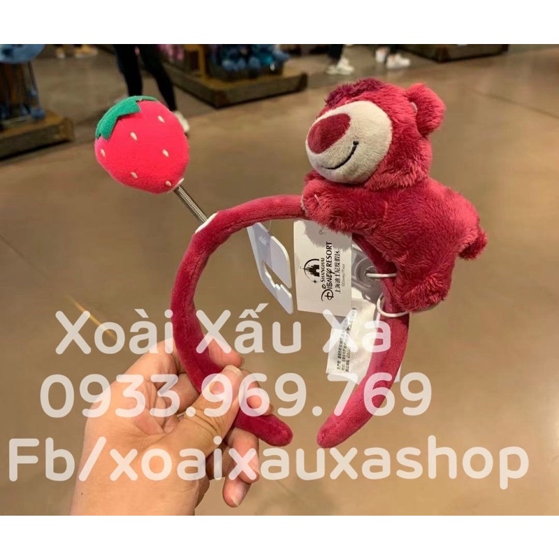 Cài tóc disney resort Shanghai gấu bông Stitch-pooh