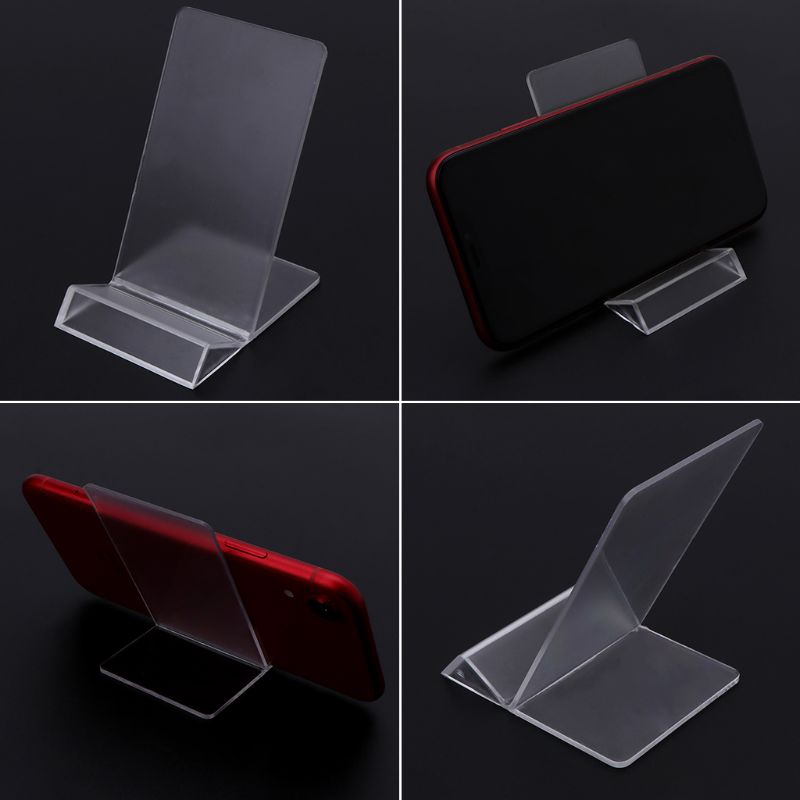 Wili❃ Phone Universal Holder Tray Dasktop Acrylic Display Stand Mount Bracket Cradle Home Office for iPhone Samsung Huawei Kindle