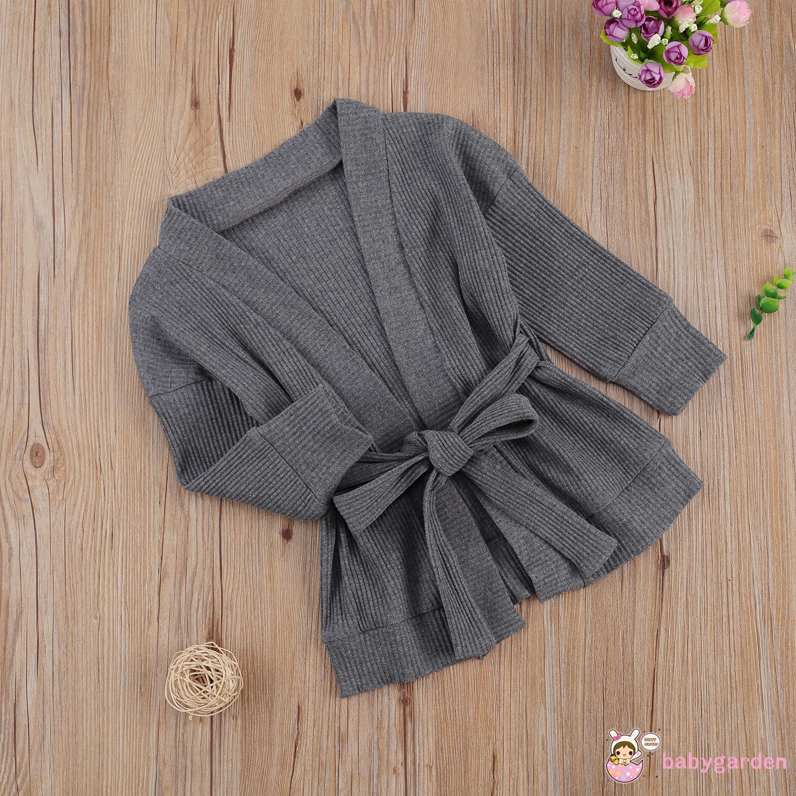 Áo Khoác Cardigan Dệt Kim Tay Dài Cho Bé Gái