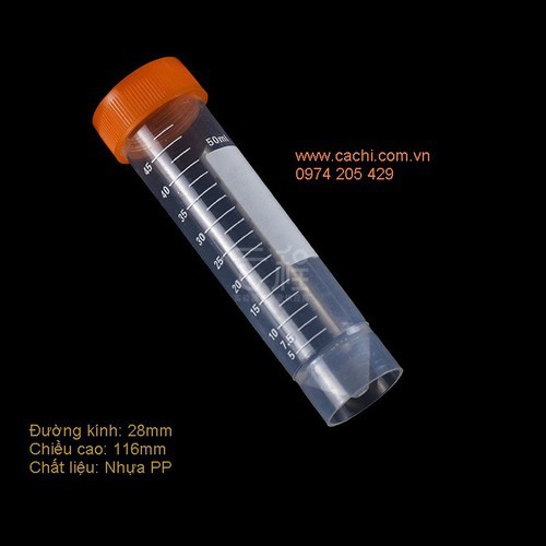 Ống ly tâm 50ml nắp vặn, có thể đặt đứng