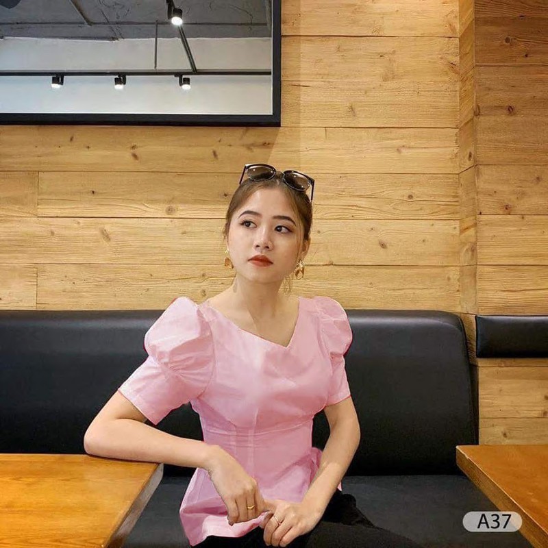 ❣️FREESHIP❣️ÁO CỔ V TAY PHỒNG RUBY