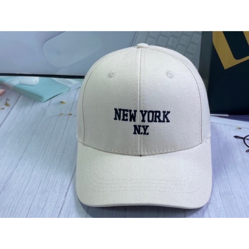 Nón kết nam nữ, mũ lưỡi chai kaki thêu chữ newyork, paris thời trang trẻ trung, năng động