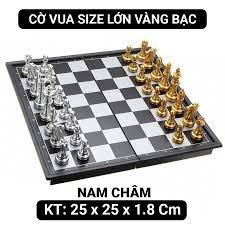 Bộ cờ vua nam châm Cao cấp Cực đẹp Siêu phẩm Hantamin quân cờ vàng bạc