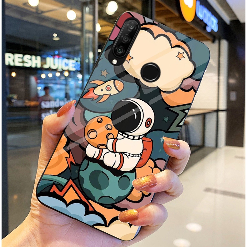 Ốp Lưng HUAWEI P30 Lite Ốp kính bóng cao cấp Phi Hành Gia