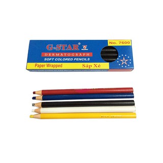 Hộp 12 cây sáp xé g-star no.7600 dùng để viết lên kiếng, gốm, da, vải, film, nhựa...