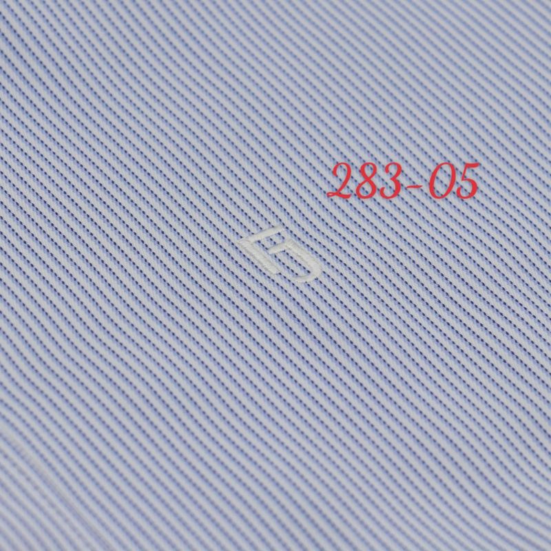 Thái Hoà Chính Hãng Áo sơ mi vải sợi tre kẻ sọc thẳng màu xanh 283