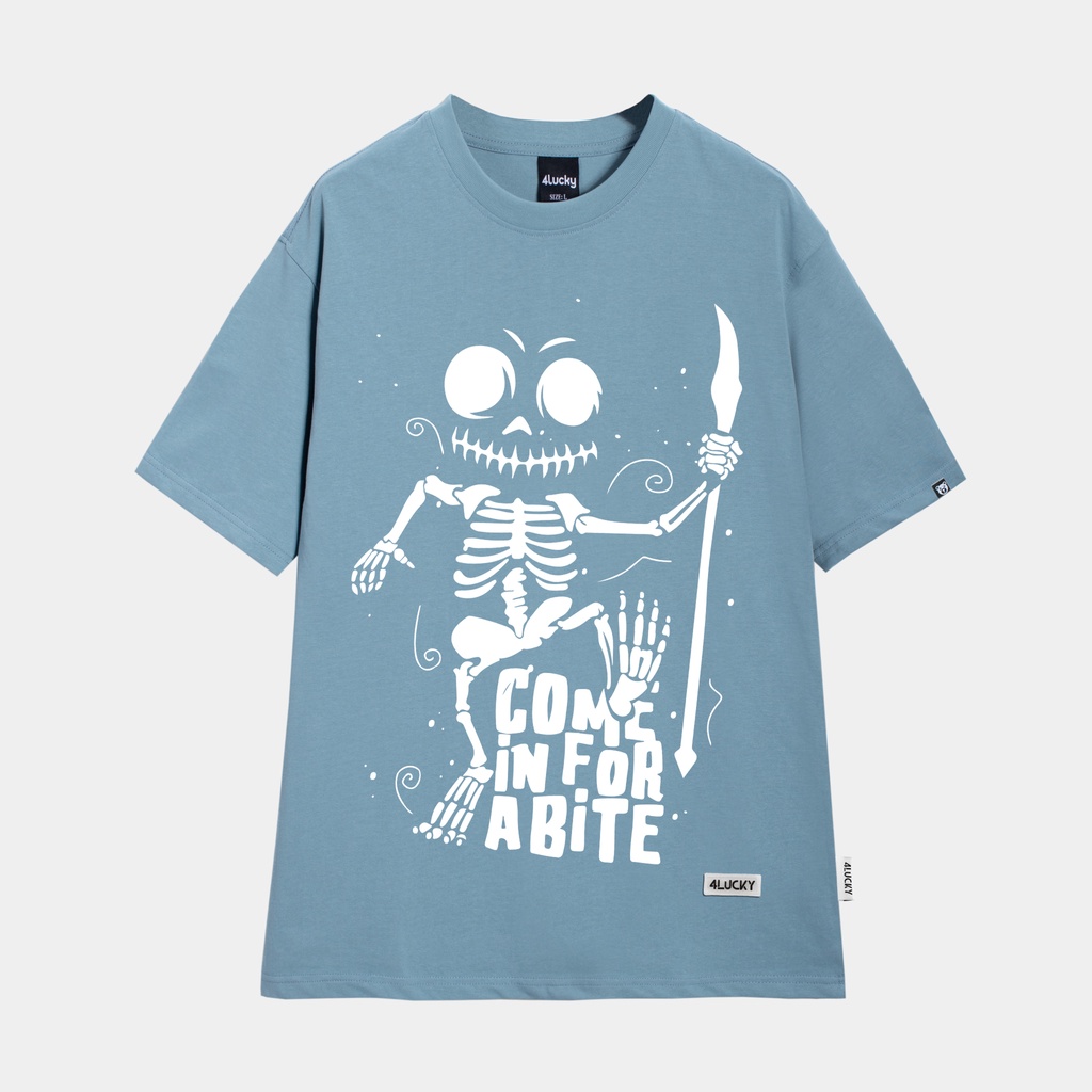 Áo phông rộng nam nữ SKULL 4lucky 6037 - tay lỡ form rộng oversize streetwear