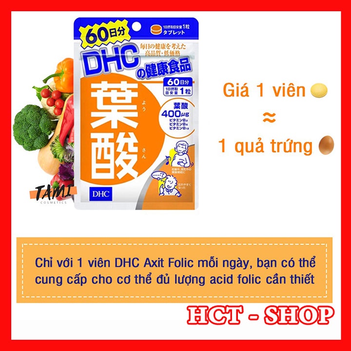 [CHÍNH HÃNG] Viên Uống DHC Acid Folic Cho Bà Bầu Gói 30 Ngày - Bổ Sung Acid Folic - Tăng Sức Đề Kháng