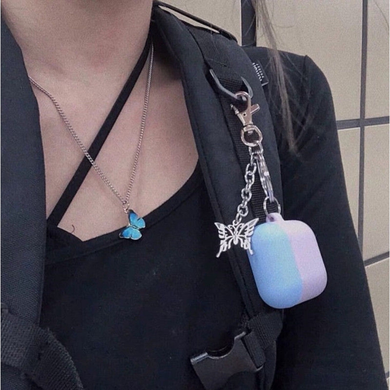 Butterfly necklace simple personality hip-hop pendant clavicle chain