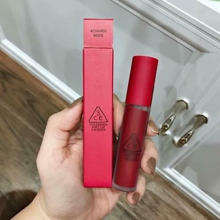 son 3CE soft lip lacquer màu đỏ lạnh change mode
