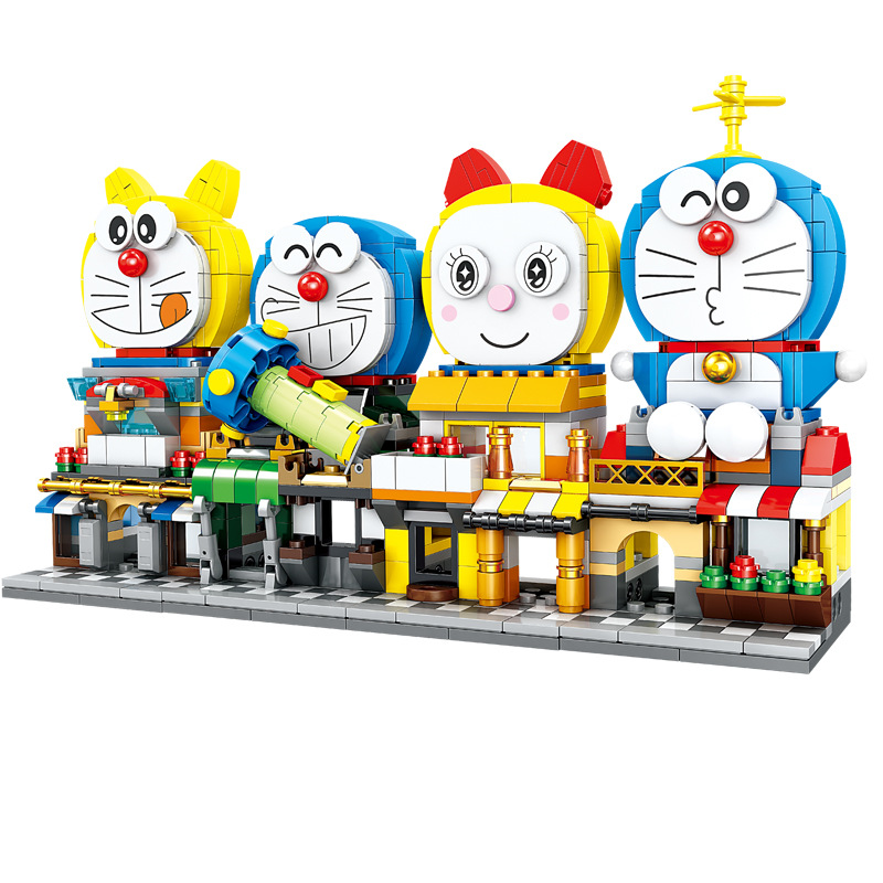 Đồ chơi lắp ghép kiểu Lego bé trai bé gái mẫu Cửa hàng của Doreamon Chất liệu nhựa ABS