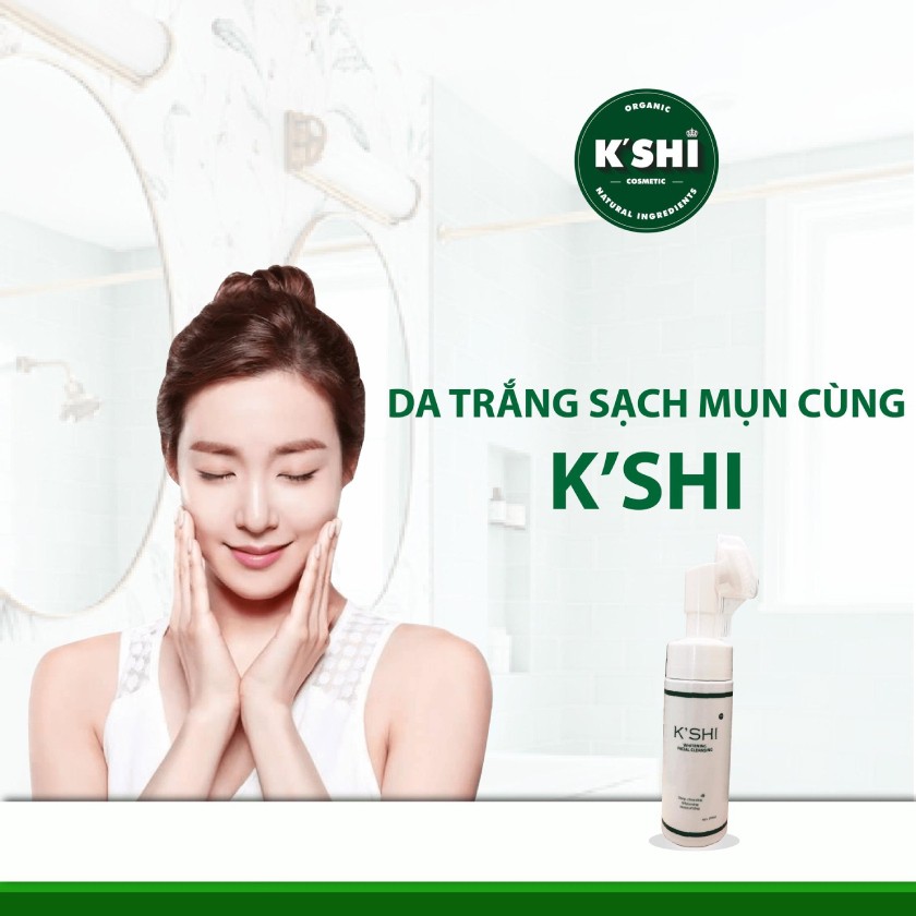 [HÀN QUỐC] Sữa Rửa Mặt K'shi Có Đầu Cọ Giúp Sạch Sâu, Kiềm Dầu, Ngừa Mụn, Dưỡng Trắng da 150ml