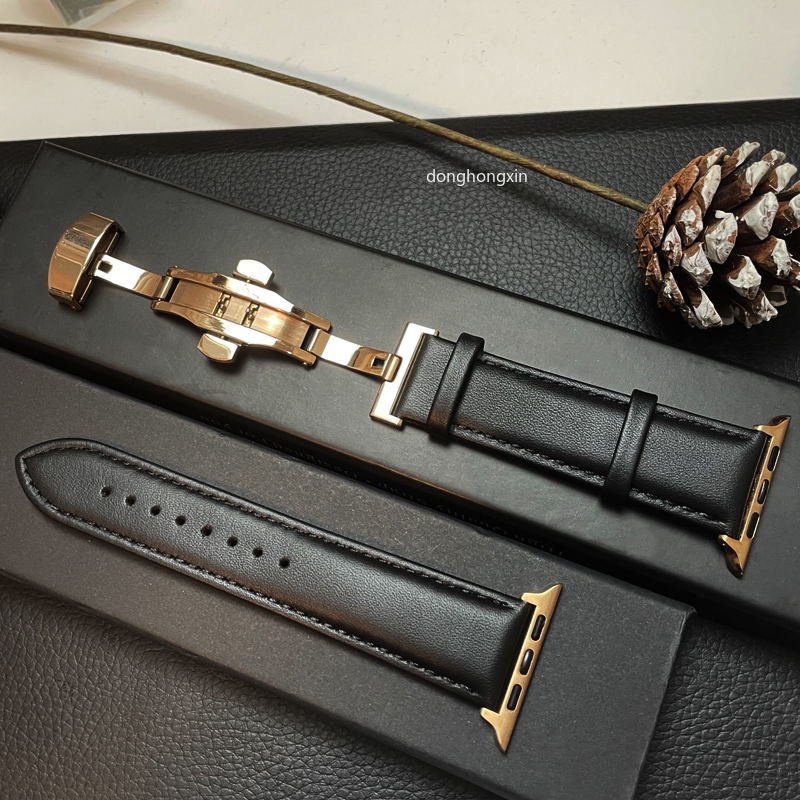 Dây Đeo Đồng Hồ Thay Thế Bằng Da Bò 44mm 40mm iwatch 7 6 5 4 3 2 1 42mm 38mm