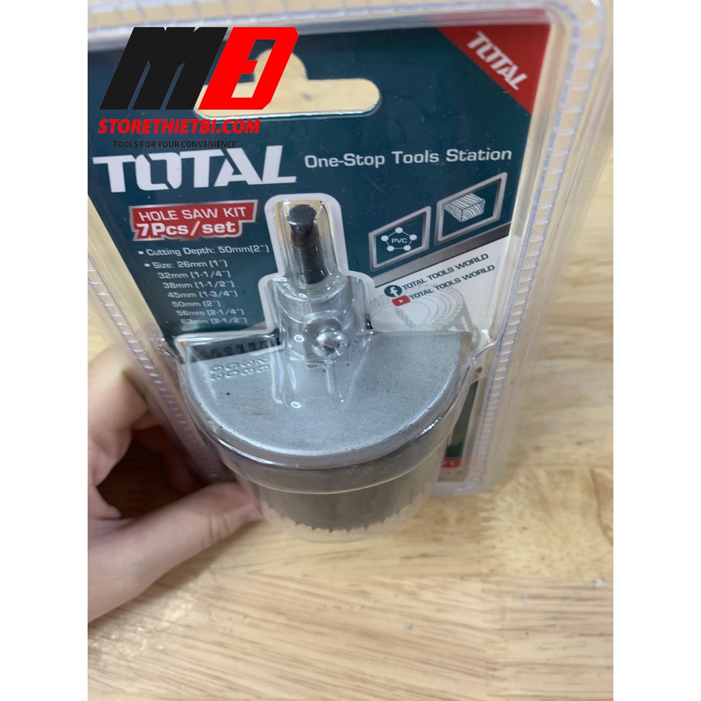 Bộ mũi khoét lỗ gỗ 7 chi tiết Total TACSH3071
