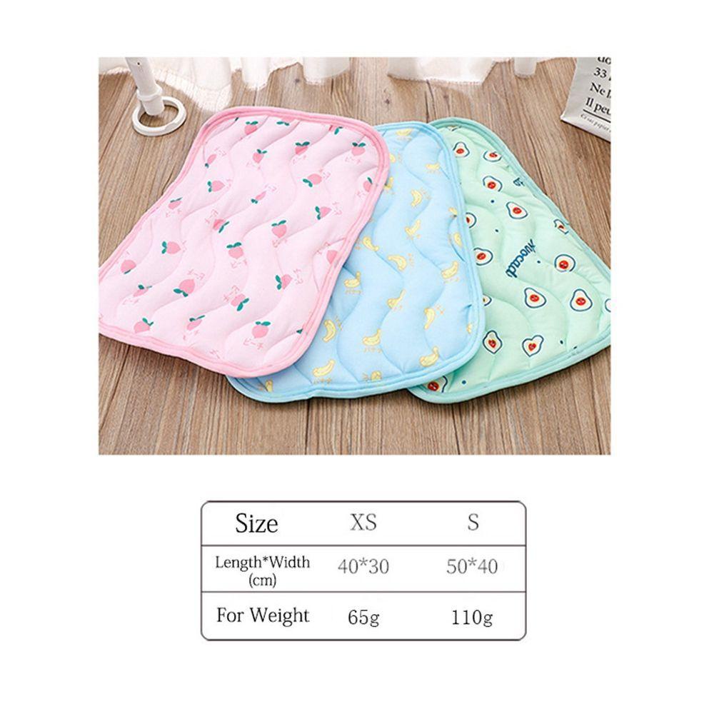 Đệm Ngủ Bằng Lụa Lạnh Thoáng Mát Chống Trượt In Họa Tiết Nhiều Màu Sắc Cho Thú Cưng