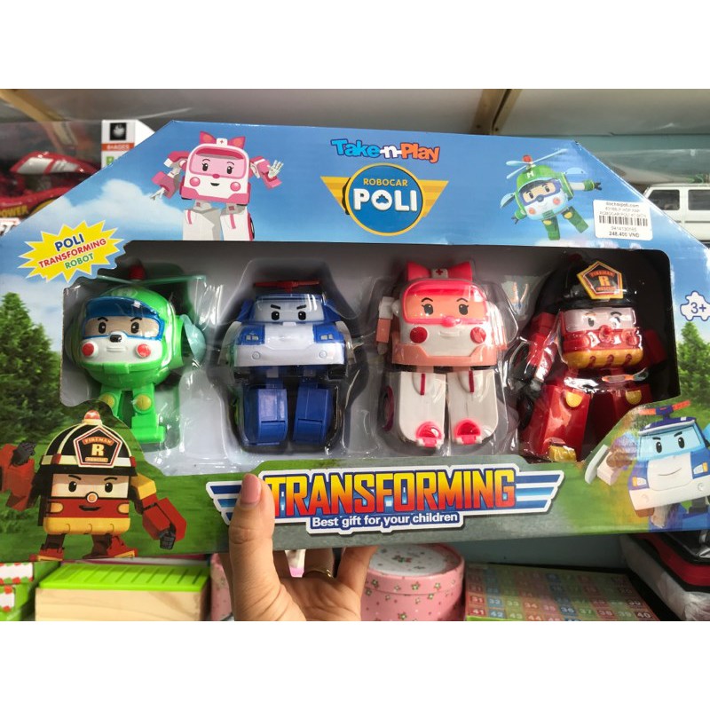 83168LP HỘP RÁP ROBOCAR POLI 4C BIẾN HÌNH XE (ĐỦ MẪU)