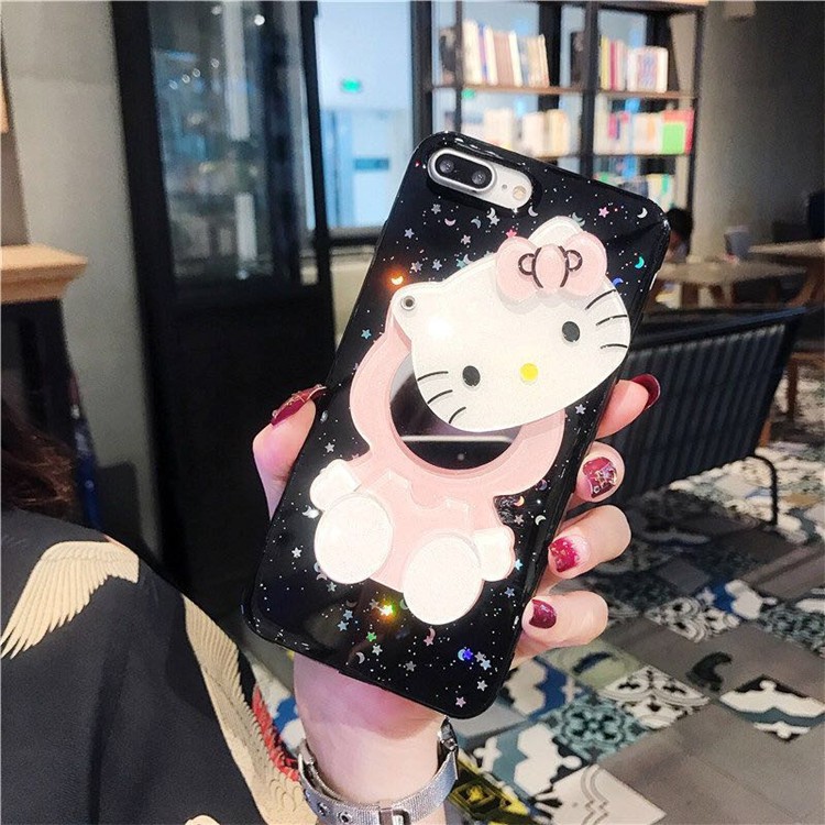 Vivo U10 V9 Y17 Y12 Y15 2019 V15 X27 Pro V11i Y81 Y81i Y81S Y71 Y71i  Y79 Y75 Y85 Y67 Y66 V7 Plus Kitty Mirror Case