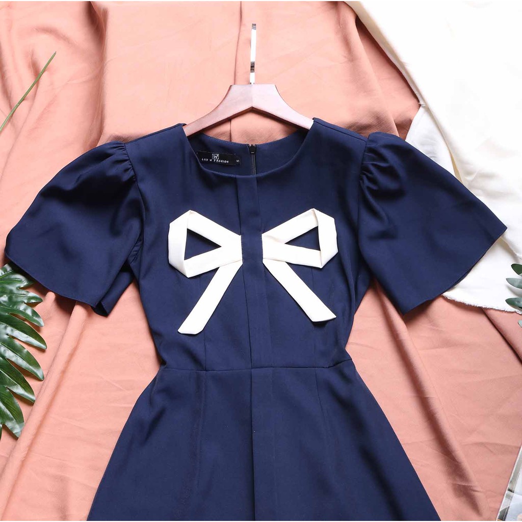 Đầm công sở thiết kế đẹp thời trang dáng chữ a tay ngắn thời trang công sở phù hợp đi làm đi tiệc – Lux W Fashion