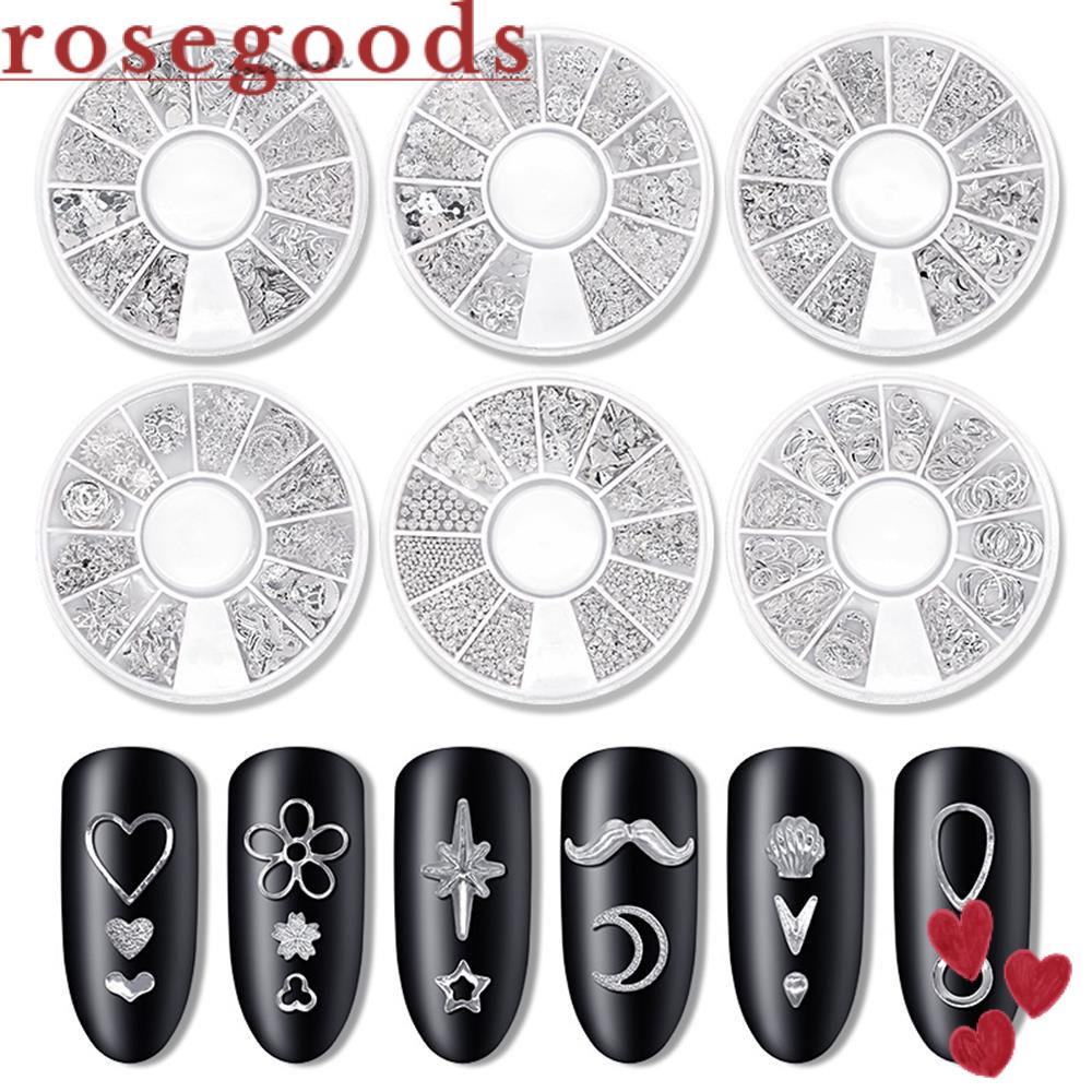 Hộp Phụ Kiện Trang Trí Móng Nghệ Thuật Hình Trăng Sao Nhiều Kích Cỡ DIY