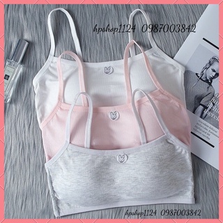Áo bra học sinh -cotton tăm 2 dây, áo lót học sinh có đệm ngực loại đẹp