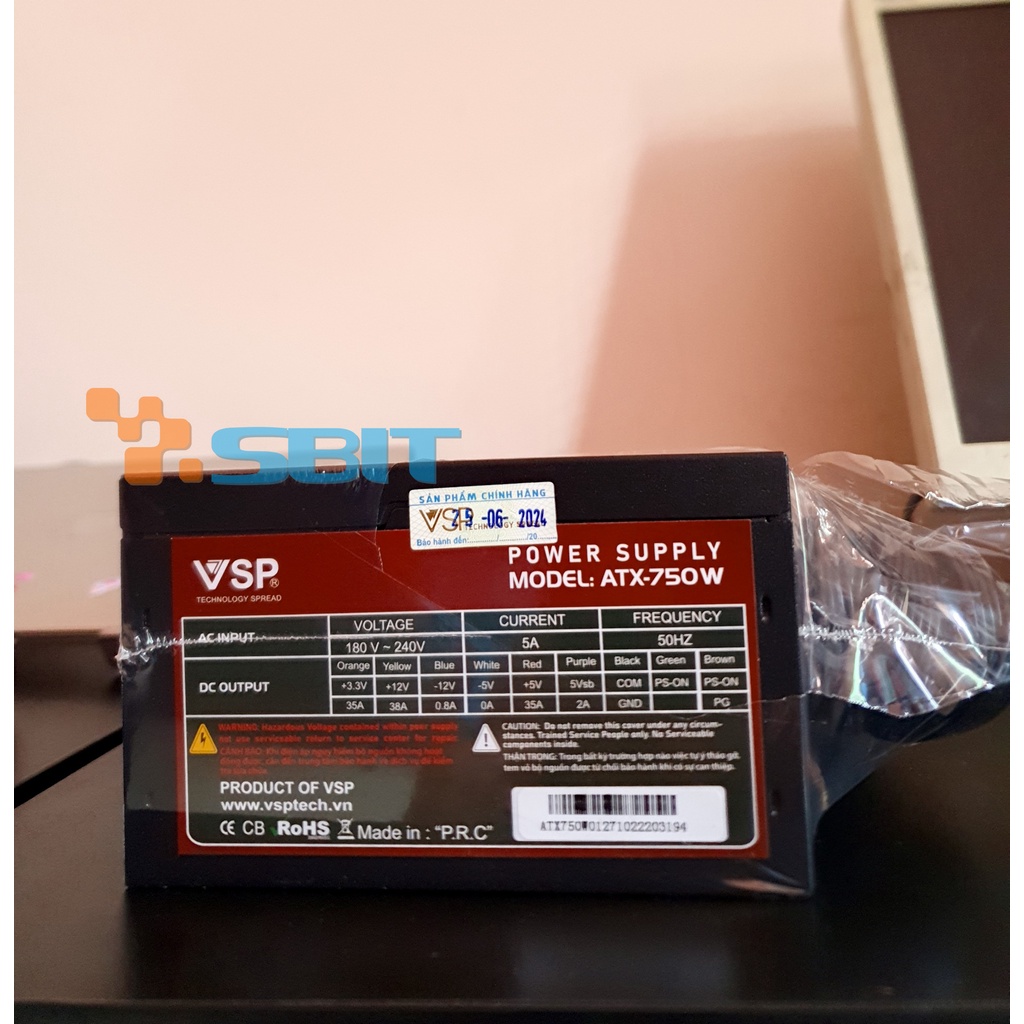 Nguồn máy tính PC VSP 750W Ver 2.0 | Mới hàng chính hãng fullbox