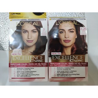 Thuốc nhuộm tóc L’oreal 4.26 / 5.43 Excellence Creme - Phủ bạc hoàn hảo