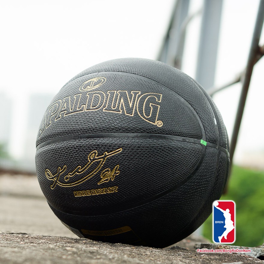 Banh Bóng Rổ Da Spalding – Size7 – Bản Kobe Bryant - Tặng Kim bơm + Túi lưới